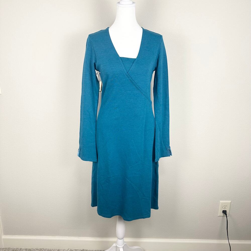 Horny Toad Tomboy Wrap Dress Peacock Small NWT Athleisure - Picture 2 of 9